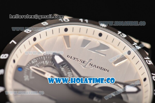 Ulysse Nardin El Toro / Black Toro Asia Automatic Steel Case with Stick Markers White Dial and PVD Bezel - Click Image to Close